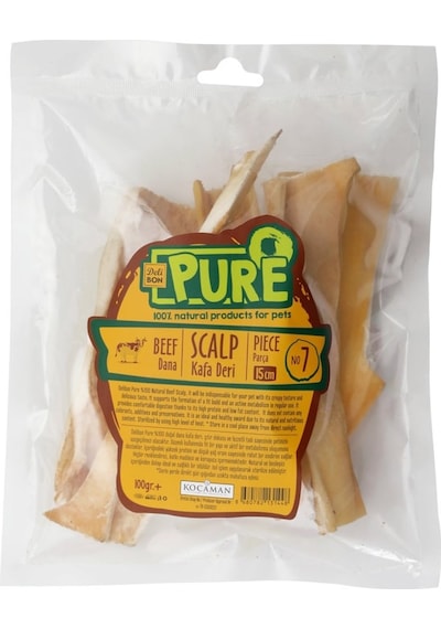 Delibon Pure Köpek için Dana Kurutulmuş Kafa Derisi 100 G