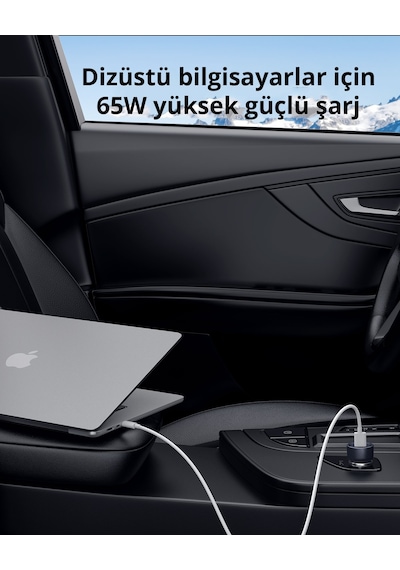 Aukey Cc-y23-bk 65w Small 2port Car Charge C+c P. Cyau-y23-01
