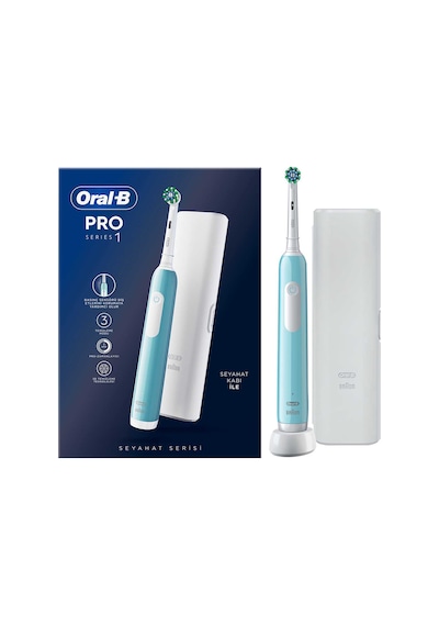 Oral-B Pro Series 1 Elektrikli Diş Fırçası Mavi + 1 Diş Fırçası Başlığı + Seyahat Çantası
