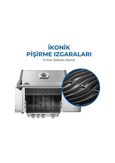 Napoleon Rogue Pro 425 Sıb Gazlı Mangal Gri