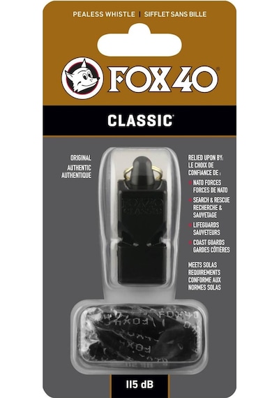 Fox 40 Classic Safety Düdük Siyah - İpli 9903-0008