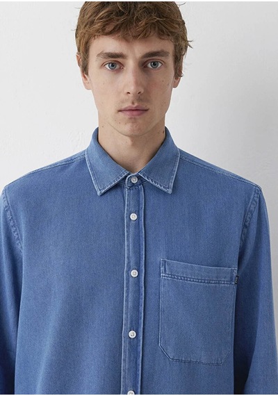 Mavi Cepli Denim Regular Fit İndigo Erkek Gömlek 0212085-18790 Indigo
