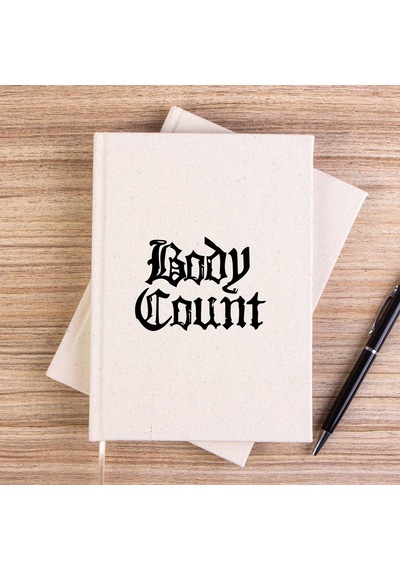 Body Count Merchandise Çizgisiz Kanvas Defter Krem