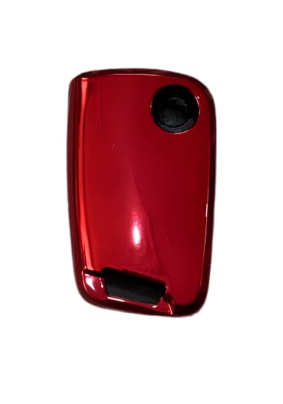 Autohan Keys Volkswagen Golf 7, Golf 7.5, Tiguan, Polo, T-roc, T-cross İçin Lüks Nano Anahtar Koruma Kılıfı, Kırmızı