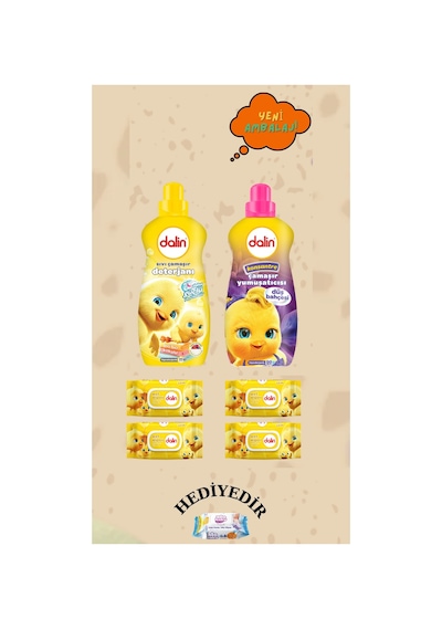 Çamaşır Deterjanı 1500 Ml Yumuşatıcı 1500 Ml Düş Bahçesi 4x56 Islak Mendil