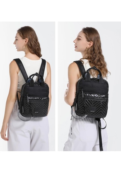 Smart Bags Parlak Kumaş Küçük Boy Askılı Kadın Sırt Çantası 3250 Yeşil