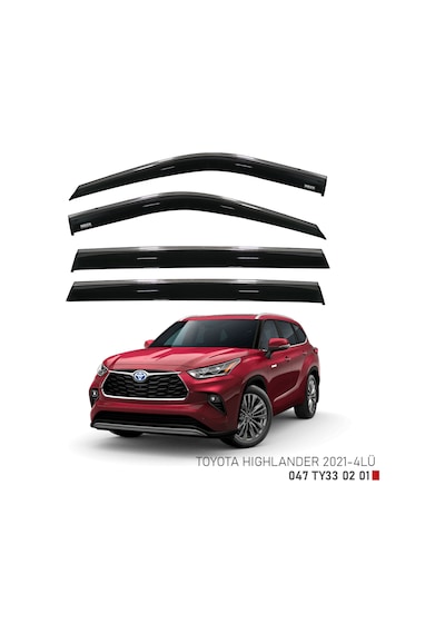 Toyota Uyumlu Highlander Kromlu Cam Rüzgarlığı Niken 2021 Sonrası