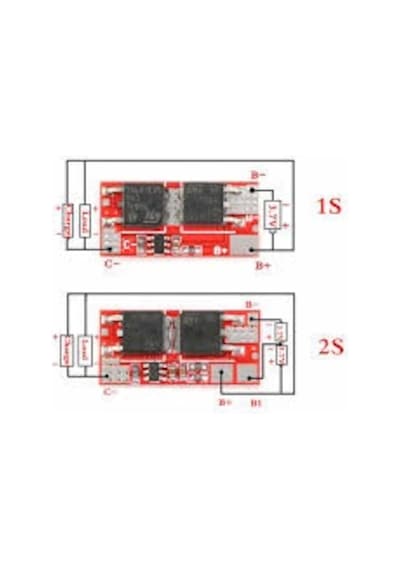 Sineparelektronik-18650 Li-İon Lipo Bms 1S 2S 10A Şarj Modülü