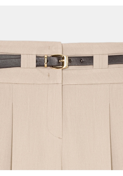 Dilvin 72803 Kemerli Pileli Pantolon-vizon