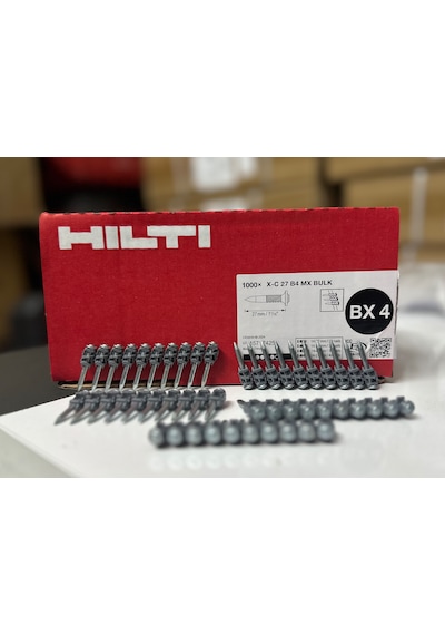 Hilti Bx4 Makine Uyumlu X-c B4 Mx Beton Çivisi Şeritli 27mm