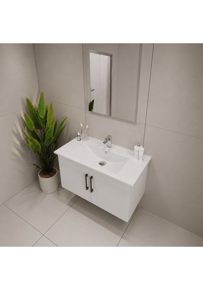 Creavit D20 Banyo Dolabı Seti Çekmeceli 65 Cm Beyaz