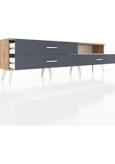 Arges Tv Ünitesi Tek Raflı 3 Çekmeceli 176x30x51 Çam-aytaşı/antrasit Aytası/antrasıt Arges Tv Ünitesi Tek Raflı 3 Çekmeceli 176x30x51 Çam-aytaşı/antrasit Aytası/antrasıt