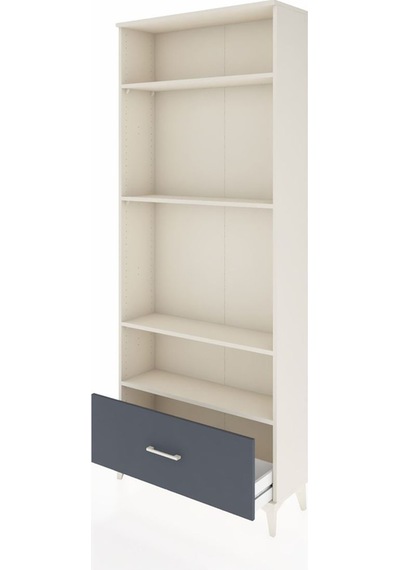 Arges Dolap 4 Raflı Tek Çekmeceli 88x30x221 Aytaşı-antrasit Aytaşı