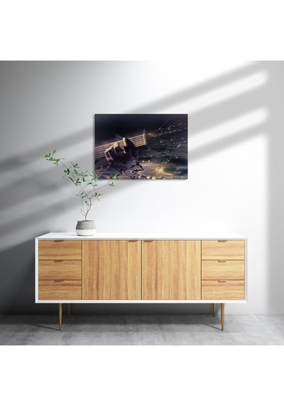 Cakasepetim Gitar Su Işık Yansımaları Fantastik Ahşap Mdf Tablo