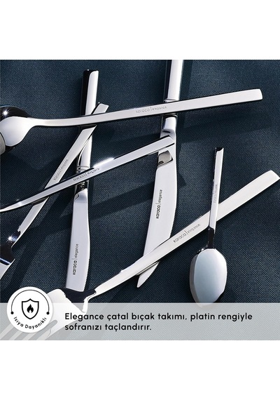 Karaca Elegance Nil Platin 12 Kişilik 84 Parça Çatal Kaşık Bıçak Takımı Diğer