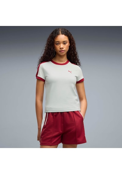 Puma T7 Kadın Dar Kesim Tişört 632129 29 Yeşil