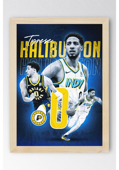 Tyrese Haliburton Çerçeveli Tablo - Basketbol Nba Posteri Tablo