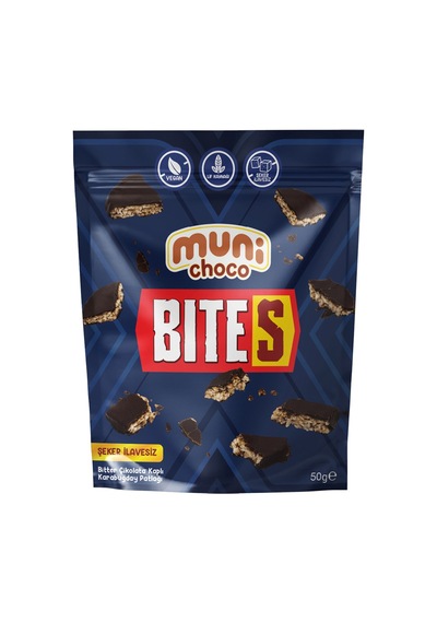 Muni Choco Bites Bitter Çikolatalı Karabuğday Patlağı 50 G - 7 Adet Tarı