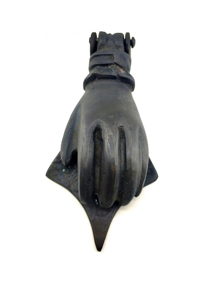 Mepa Antika Tarz Dekoratif Pirinç El Kapı Tokmağı, Taktak - 167x75 Mm, Oksit Najmaddin Standart