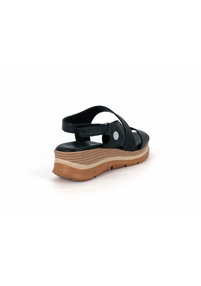 Mammamia D26ys-5380 Kadın Hakiki Deri Günlük Comfort Sandalet Siyah