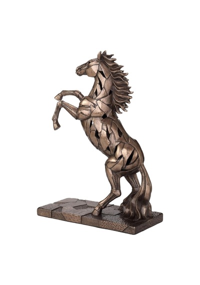Ayrex Veronese Design 11 1/4 Yetiştirme At Aydınlatma Reçine Heykel Soğuk Döküm Bronz Kaplama Diğer