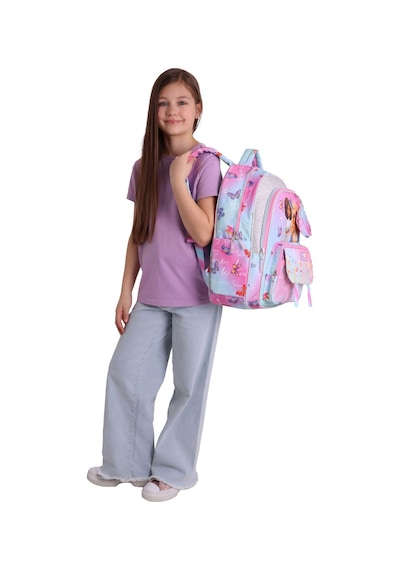 Wow Generation Butterfly Baskılı Turkuaz - Pembe Kız Çocuk İlkokul Çantası - Günlük Sırt Çantası - W6074 Çok Renkli