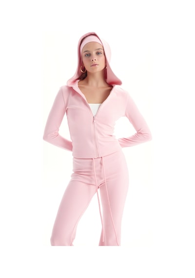 Mai Studios Miyon Bandana Detay Pembe Kapüşonlu Takım