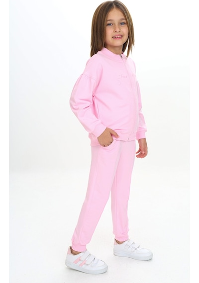 Toontoy Kids Toontoy Kız Çocuk 2'li Takım Nakış Baskılı Dik Yaka Fermuarlı Sweatshirt & Beli Paçası Ribanalı Cepli Jogger Eşofman Altı - Nervürlü & 2 İplik Açık Pembe Toontoy Kids Toontoy Kız Çocuk 2'li Takım Nakış Baskılı Dik Yaka Fermuarlı Sweatshirt & Beli Paçası Ribanalı Cepli Jogger Eşofman Altı - Nervürlü & 2 İplik Açık Pembe