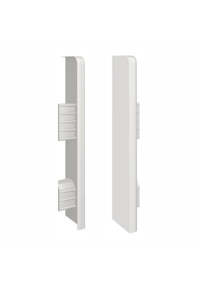 Espumo Suya Dayanıklı Kompozit Süpürgelik 8 Cm Bitiş Kapağı Aksesuarı 1 Paket - 2 Adet - Açık Gri - Esp202