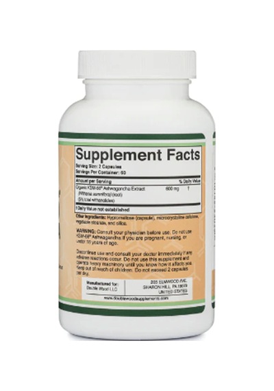 Double Wood Ksm-66 600mg 120 Capsul.usa. Aromasız