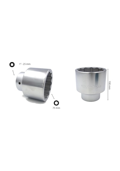 Ceta Form 75 Mm 1 12 Köşe Yıldız Lokma Anahtar C42-b75