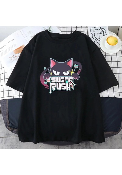 Startmore Beyaz Şeker Rush Mavi Arşiv Oyunu Anime Karikatür Grafikli Lu Siyah