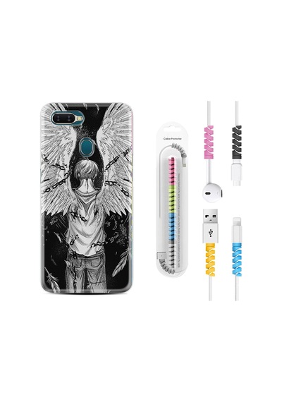 Oppo Ax7 Kılıf Kablo Koruyuculu Angel 1883