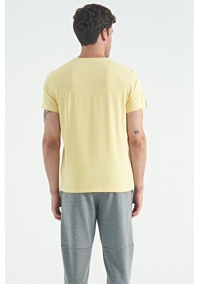 Air Jones Tommy Life Calvin Sarı Basic Erkek T-shirt - 88245 Sari