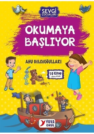 Sevgi Çocukları Okumaya Başlıyor - 10 Kitap Takım + Soru Kitabı - Ahu Gölcüoğulları - Yuva