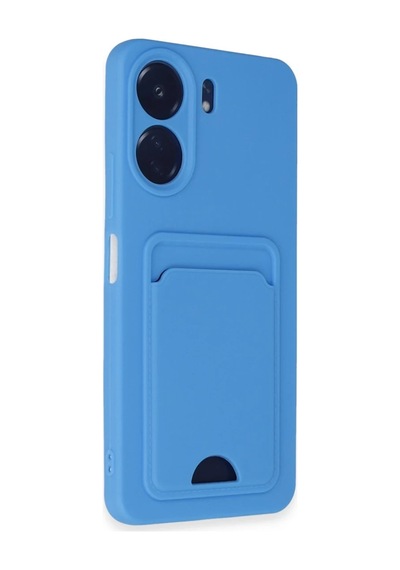 Xiaomi Redmi 13c Kılıf Kelvin Kartvizitli Silikon - Mavi 0.2M-Çok Renkli
