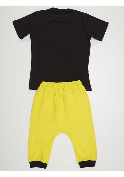 Denokids Mushi Lets Erkek Çocuk T-Shirt Kapri Takım Çok Renkli