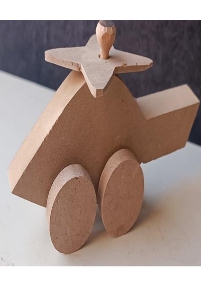Hobi Adn Dekoratif Oyuncak Helikopter Çam Ağacı Model El Yapım