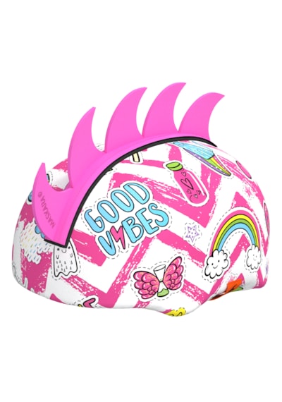 Maskara Extreme Mohawk Kask Kılıfı, Snowboard Kayak Bisiklet Kask Kılıfı Beyaz - Pembe
