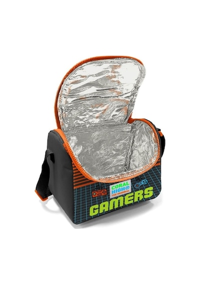 Coral High Kids Erkek Çocuk Gamer Desenli 3 Lü Okul Çanta Seti Gri Turuncu