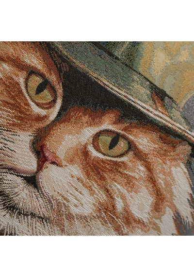 Mudo Home Kedi Goblen Kırlent 45x45 Çok Renkli