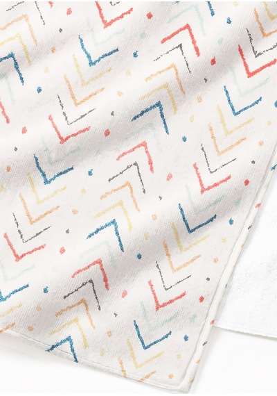 Modern Geometrik Ok Desenli Plaj Havlusu - Bohem Renkli Minimalist Havuz Deniz Banyo Sahil Örtüsü Serin Şafak