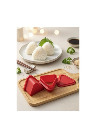 Kırmızı Onigiri Yapma Kalıbı/evde Kolay Onigiri Yapımı İçin