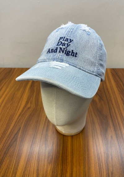 Denim Jean Kot Kumaş Vintage Yıkamalı Unisex Cap Şapka Buz Mavi