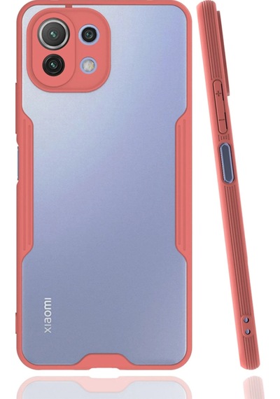 Newface - 606 - Xiaomi Mi 11 Lite Kılıf Platin Silikon - Ece-umay - - Pembe