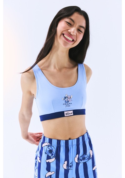 Penti Stitch Removable Padded Açık Mavi Üst - Stitch Koleksiyonu Be79