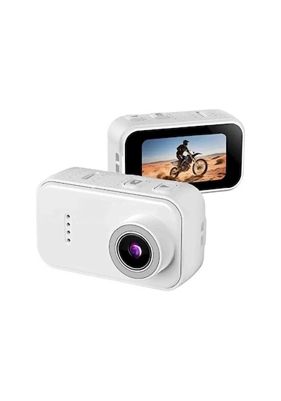 F2 2k 1080p Parmak Kamera 130 Geniş Açı Ips Ekranlı 25g Mini Taşınabilir Cep Kamerası Beyaz Najmaddin