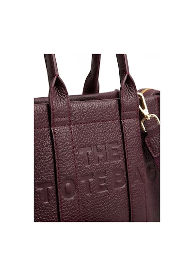 Satuna Kadın Deri Görünümlü Mini Tote Çanta - The Tote Bag Stili Bordo