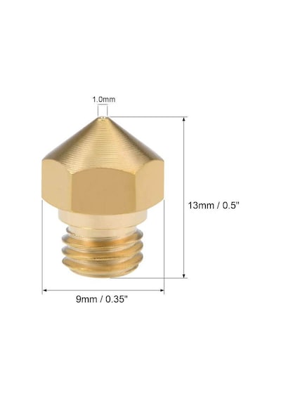 Koodmax 3 Adet 3d Yazıcı Mk10 Extruder 1.75mm / 1.0mm Baskı Kafası Nozzle