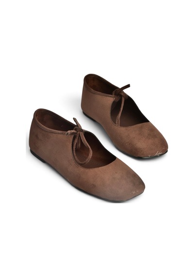 Fox Shoes Z250010502 Kahverengi Süet Bağlama Detaylı Günlük Kadın Ayakkabı